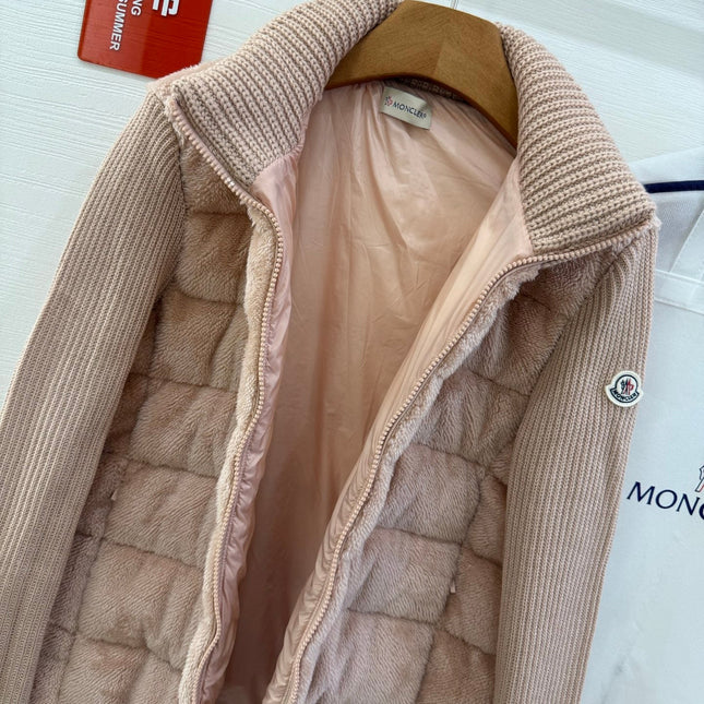 MONCLER 25S WOOL CARDIGAN IN PINK 067