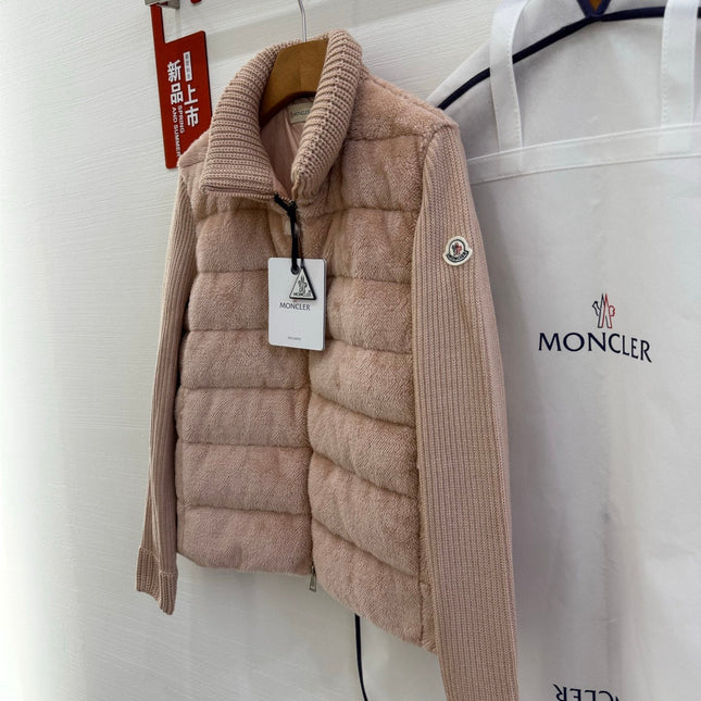 MONCLER 25S WOOL CARDIGAN IN PINK 067