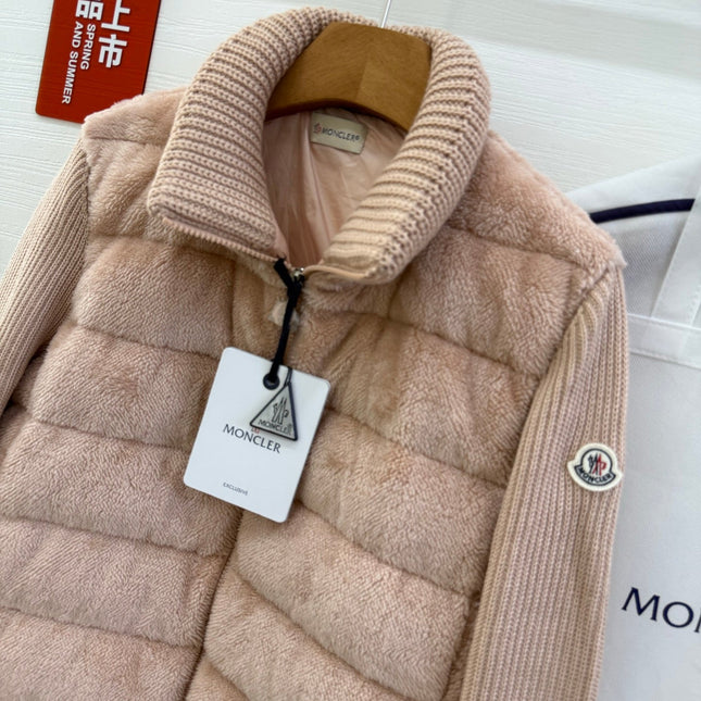 MONCLER 25S WOOL CARDIGAN IN PINK 067