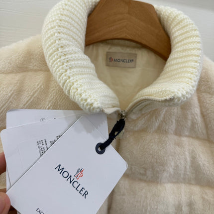 MONCLER 25S WOOL CARDIGAN IN WHITE 068