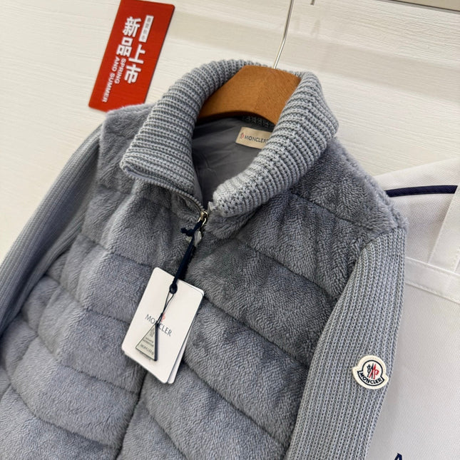 MONCLER 25S WOOL CARDIGAN IN GRAY 069