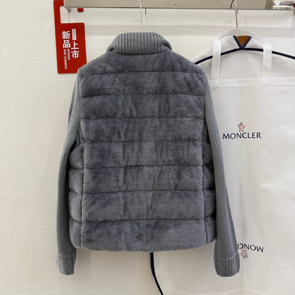 MONCLER 25S WOOL CARDIGAN IN GRAY 069