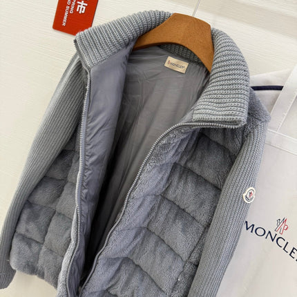 MONCLER 25S WOOL CARDIGAN IN GRAY 069