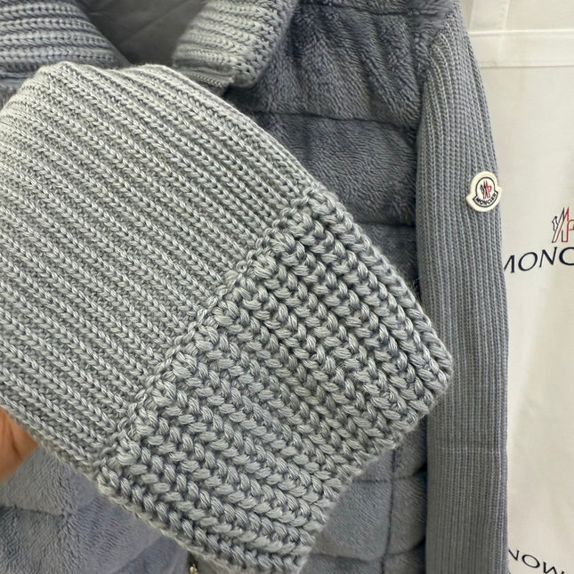 MONCLER 25S WOOL CARDIGAN IN GRAY 069