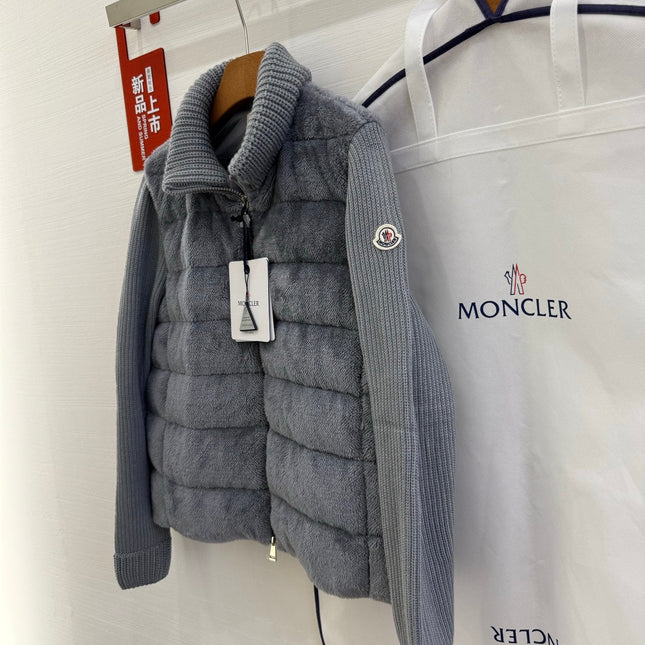 MONCLER 25S WOOL CARDIGAN IN GRAY 069