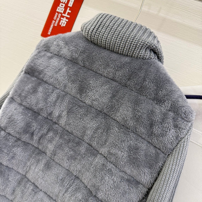 MONCLER 25S WOOL CARDIGAN IN GRAY 069