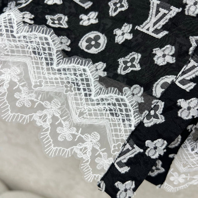 LV SLEEVELESS TOP WITH SCALLOPED LACE HEM 263195