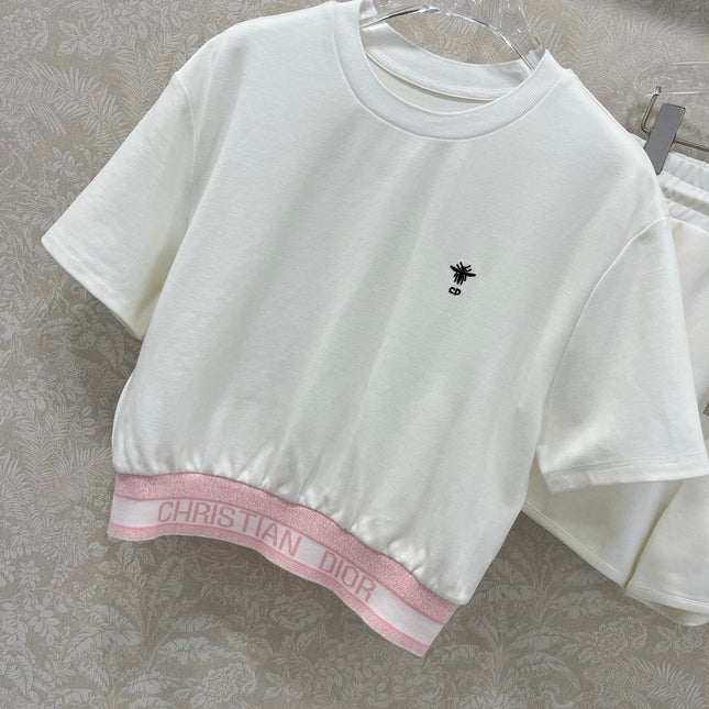 DIOR TRIMMED SHORT-SLEEVE T-SHIRT AND SHORTS SET 275221