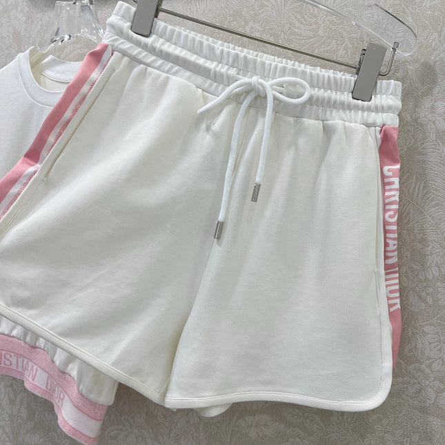 DIOR TRIMMED SHORT-SLEEVE T-SHIRT AND SHORTS SET 275221