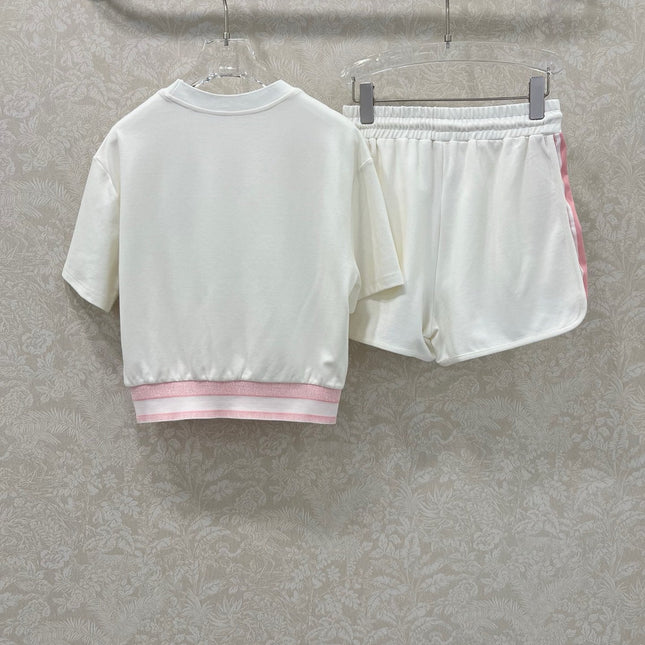 DIOR TRIMMED SHORT-SLEEVE T-SHIRT AND SHORTS SET 275221