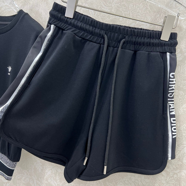 DIOR TRIMMED SHORT-SLEEVE T-SHIRT AND SHORTS SET 275223
