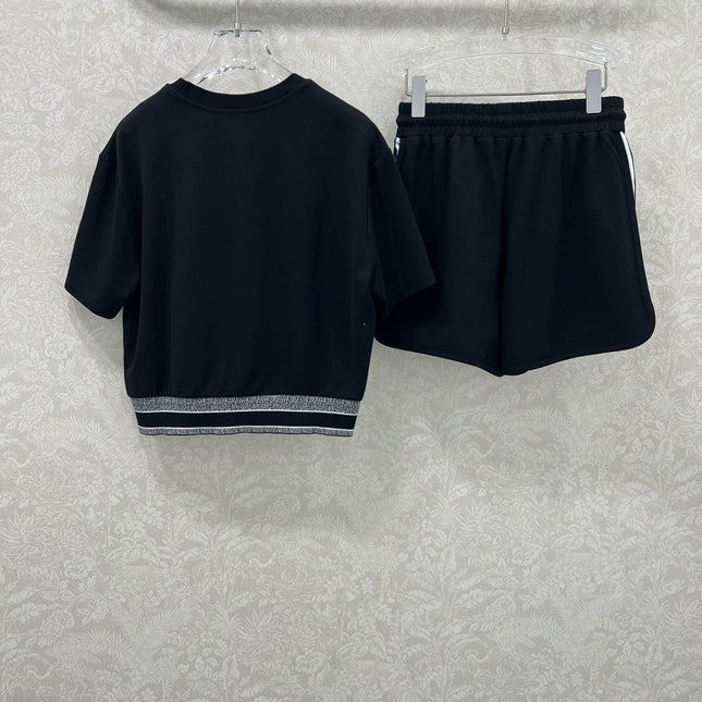 DIOR TRIMMED SHORT-SLEEVE T-SHIRT AND SHORTS SET 275223