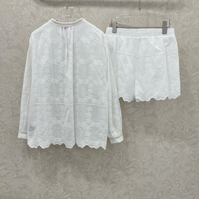 VALENTINO LONG-SLEEVE TOP AND SHORTS SET 275211