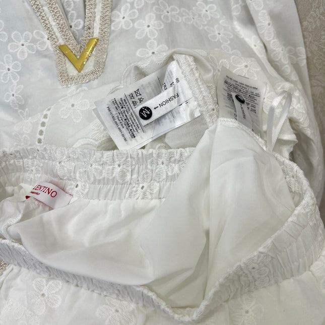 VALENTINO LONG-SLEEVE TOP AND SHORTS SET 275211