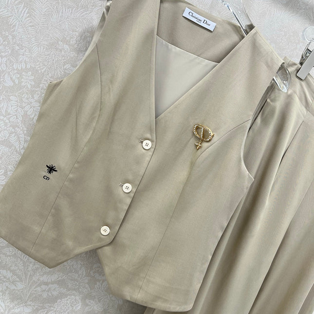 DIOR WIDE-LEG PANTS AND VEST SET 275206