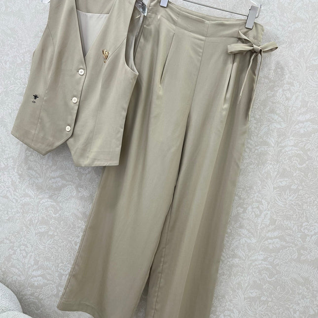 DIOR WIDE-LEG PANTS AND VEST SET 275206