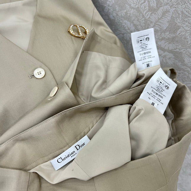 DIOR WIDE-LEG PANTS AND VEST SET 275206
