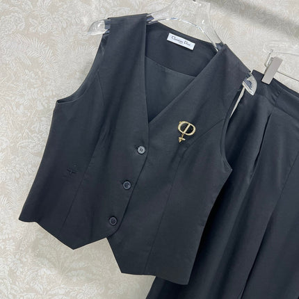 DIOR WIDE-LEG PANTS AND VEST SET 275208