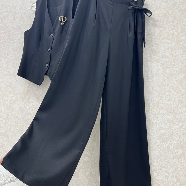 DIOR WIDE-LEG PANTS AND VEST SET 275208