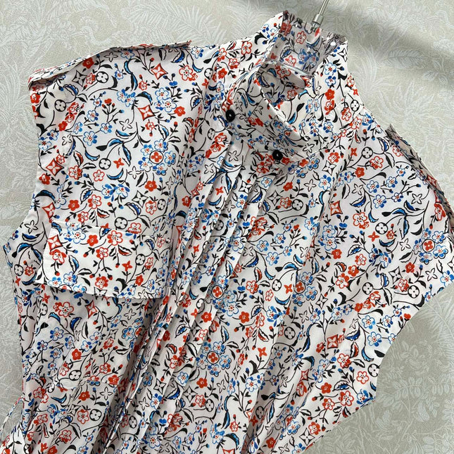 LOUIS VUITTON MONOGRAM FLORAL PRINT DRESS 275199