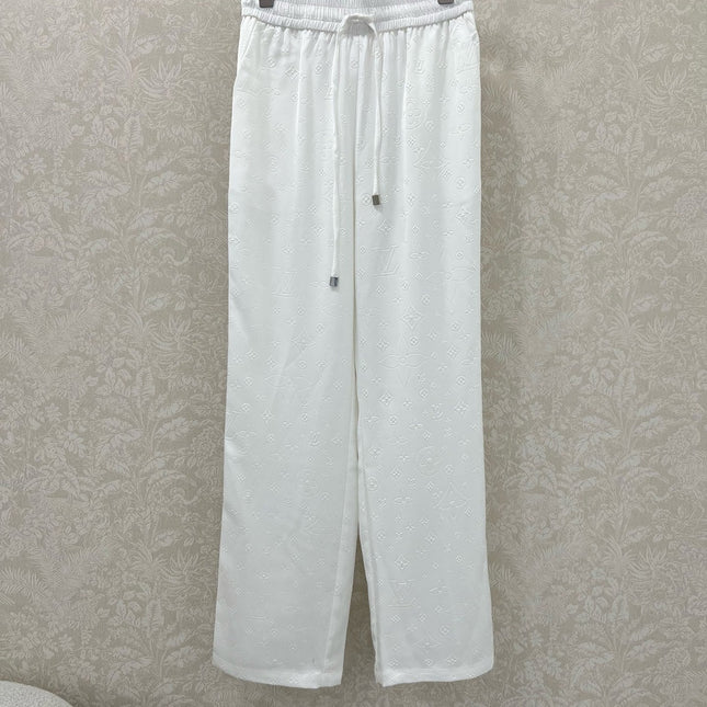 LOUIS VUITTON WIDE-LEG PANTS WITH MONOGRAM PATTERN 275194