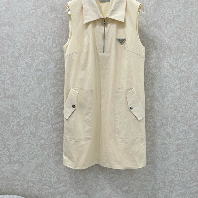 PRADA SLEEVELESS DRESS WITH ZIPPER DETAIL 269153