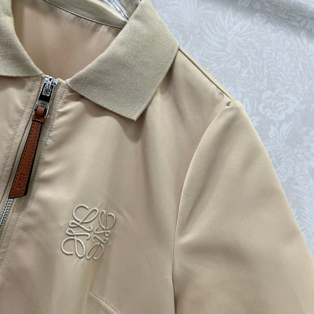 LOEWE SHORT-SLEEVE SHIFT DRESS WITH SIDE POCKETS