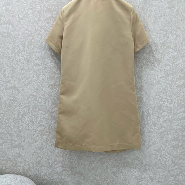 LOEWE SHORT-SLEEVE SHIFT DRESS WITH SIDE POCKETS