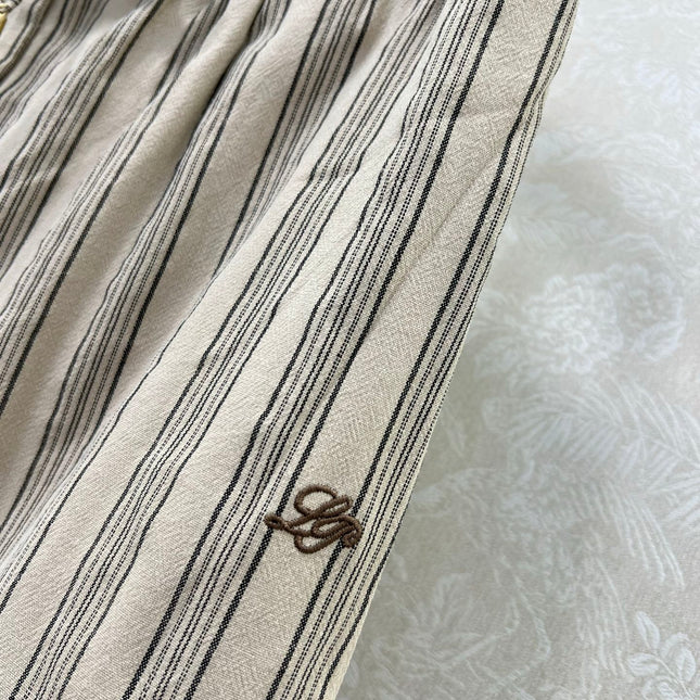 RALPH LAUREN STRIPED LINEN SHORTS 269163