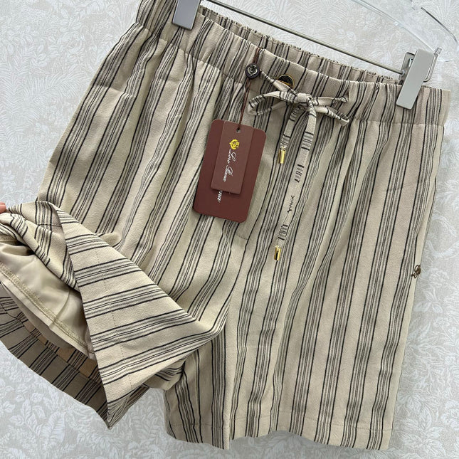 RALPH LAUREN STRIPED LINEN SHORTS 269163