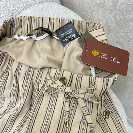 RALPH LAUREN STRIPED LINEN SHORTS 269163
