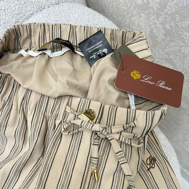 RALPH LAUREN STRIPED LINEN SHORTS 269163
