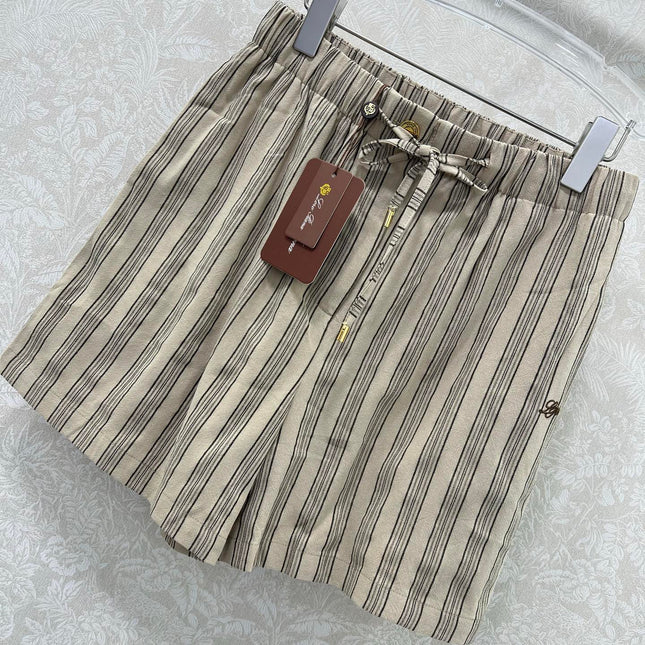 RALPH LAUREN STRIPED LINEN SHORTS 269163