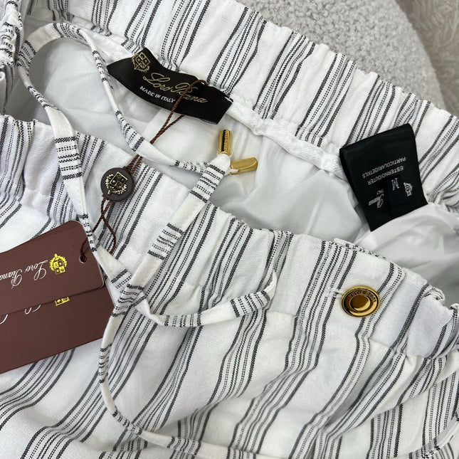 RALPH LAUREN STRIPED LINEN SHORTS 269163