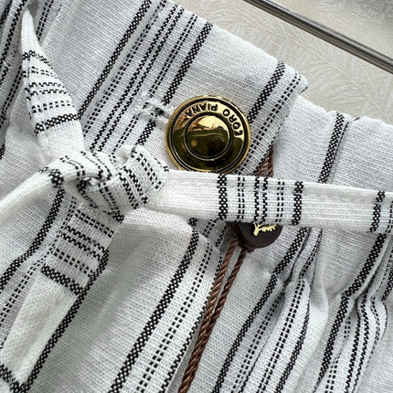 RALPH LAUREN STRIPED LINEN SHORTS 269163