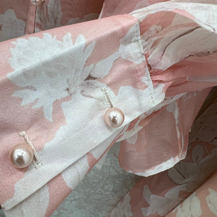 ZIMMER FLORAL PRINTED PINK CHIFFON SET 269185