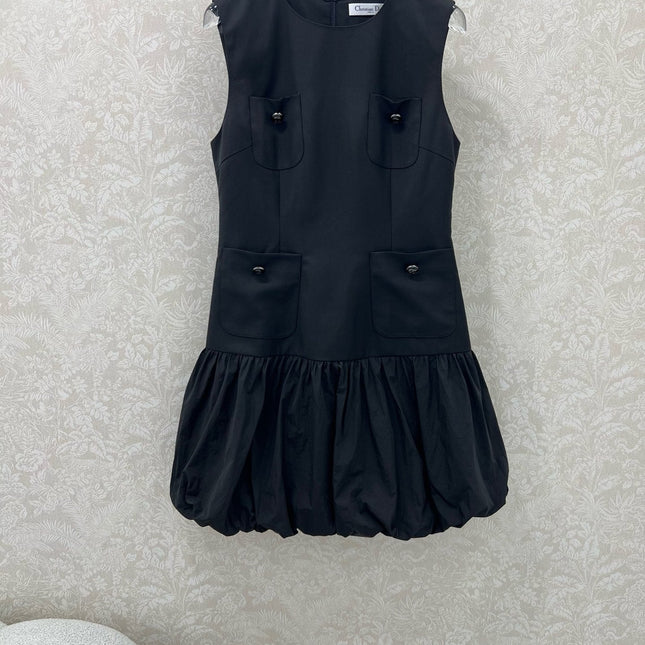 DIOR BLACK SLEEVELESS DRESS 269198