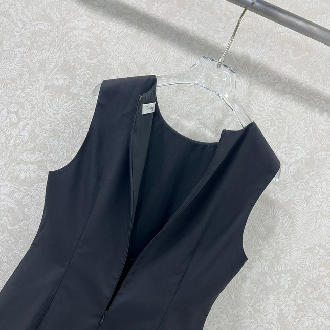 DIOR BLACK SLEEVELESS DRESS 269198