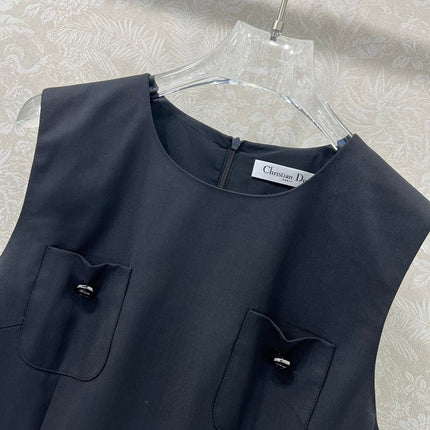 DIOR BLACK SLEEVELESS DRESS 269198