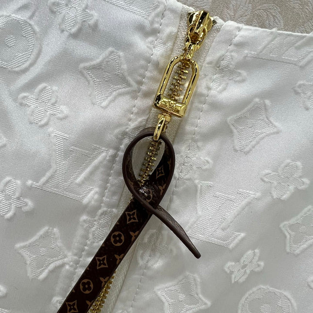 LV WHITE SLEEVELESS DRESS WITH BELT 269224
