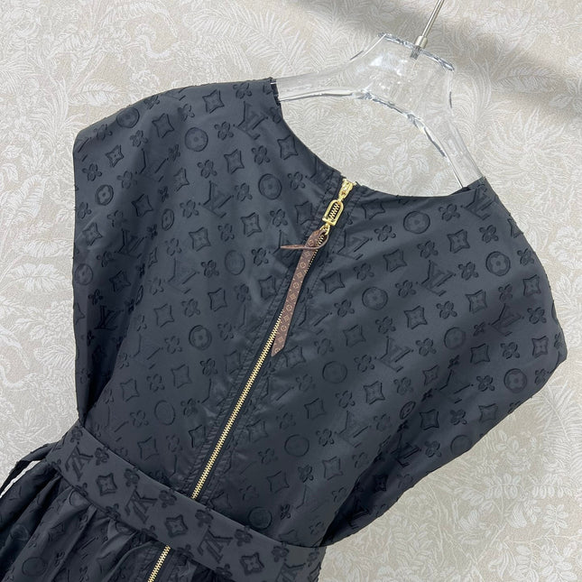 LV BLACK SLEEVELESS DRESS WITH BELT 269226