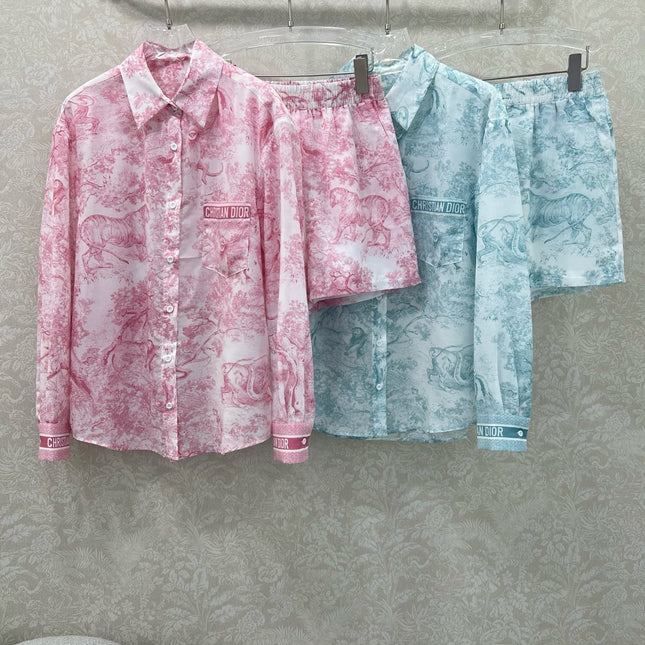 DIOR SET LONG-SLEEVE SHIRT AND SHORTS 269954