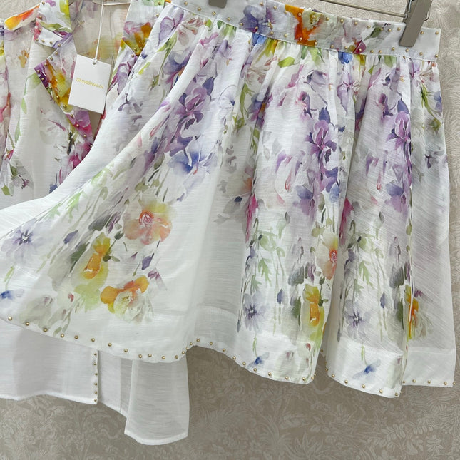 ZIMMERMANN SET OF SHORT-SLEEVE SHIRT AND TAILORED SHORTS 275122