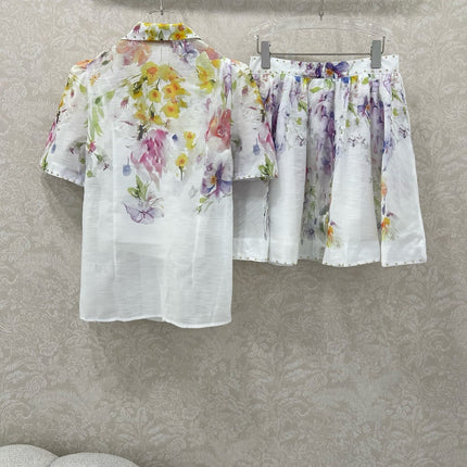 ZIMMERMANN SET OF SHORT-SLEEVE SHIRT AND TAILORED SHORTS 275122