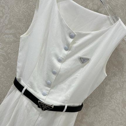 PRADA LONG DRESS WITH ELASTIC WAISTBAND 275252