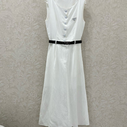 PRADA LONG DRESS WITH ELASTIC WAISTBAND 275252