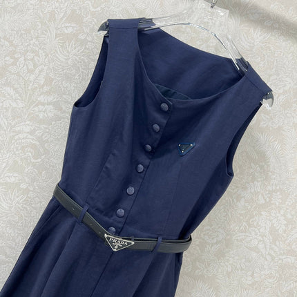 PRADA LONG DRESS WITH ELASTIC WAISTBAND 275254