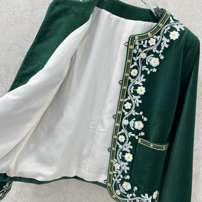 CELINE VELVET EMBROIDERED JACKET 275257