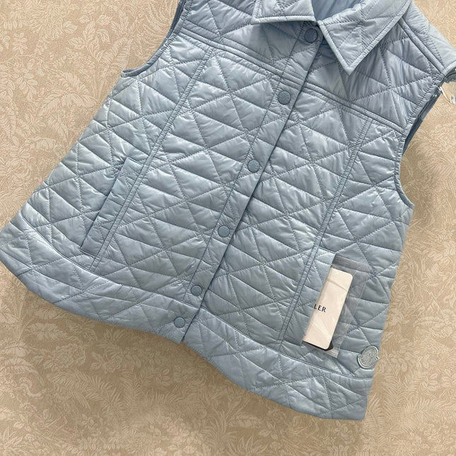 MONCLER 25S DOWN VEST IN BLUE 098
