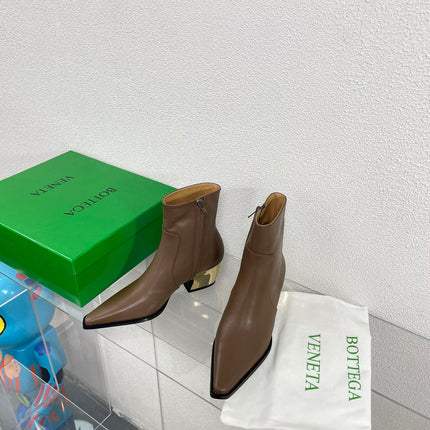 TEX ANKLE BOOT IN MEDIUM BROWN CALFSKIN